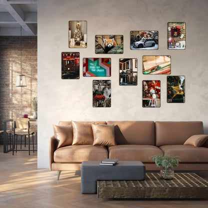 Rustic "Gone Fishing" Metal Sign - 8x12 Inch Aluminum Wall Decor