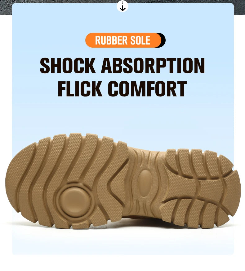 Mens Puncture-Proof Steel Toe Safety Boots