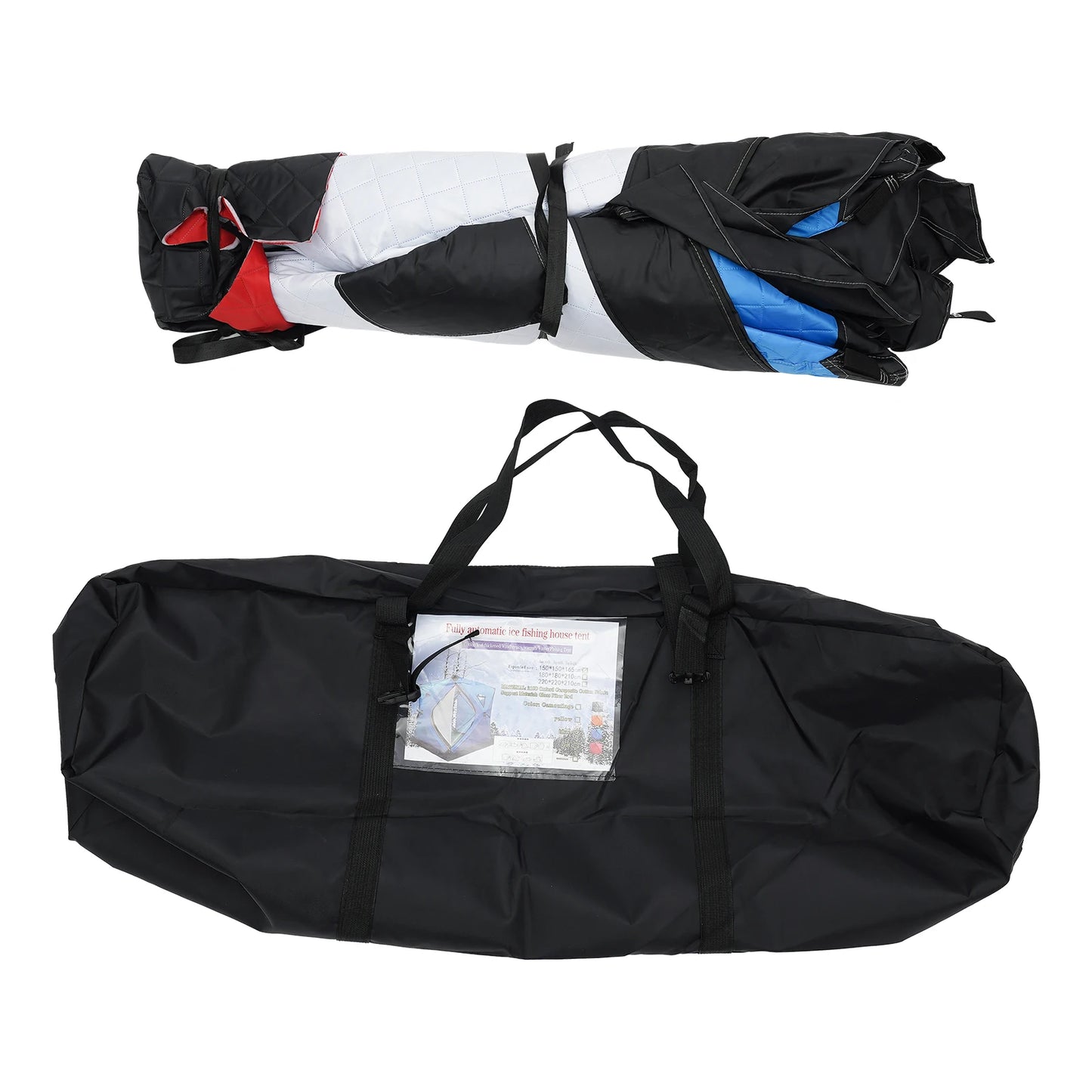 Insulated Ice Fishing Tent Thermal Shelter Windproof Freestanding for 1-2 People