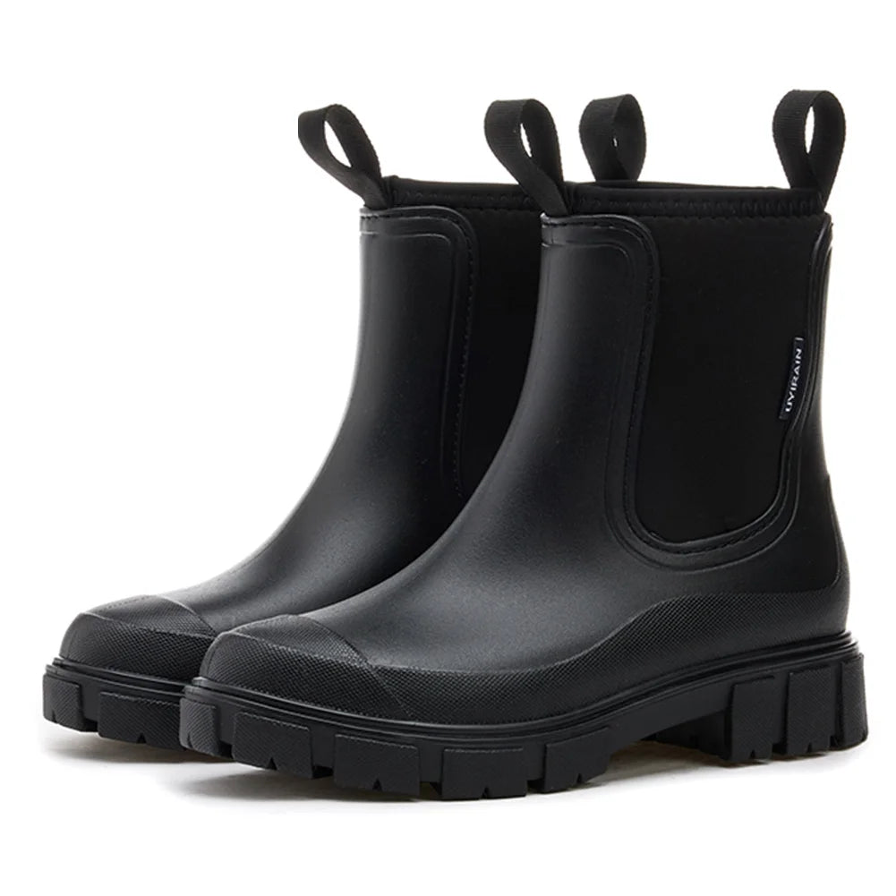 Women's Rain Boots with Plush Lining Waterproof  Anti-slipping boots