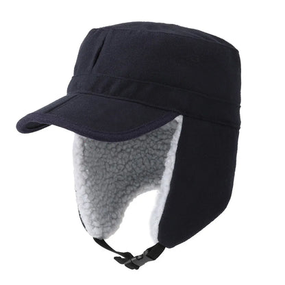 Winter Warm Earflap Fleece Hat with Visor for  Hunting  for Men and  Women