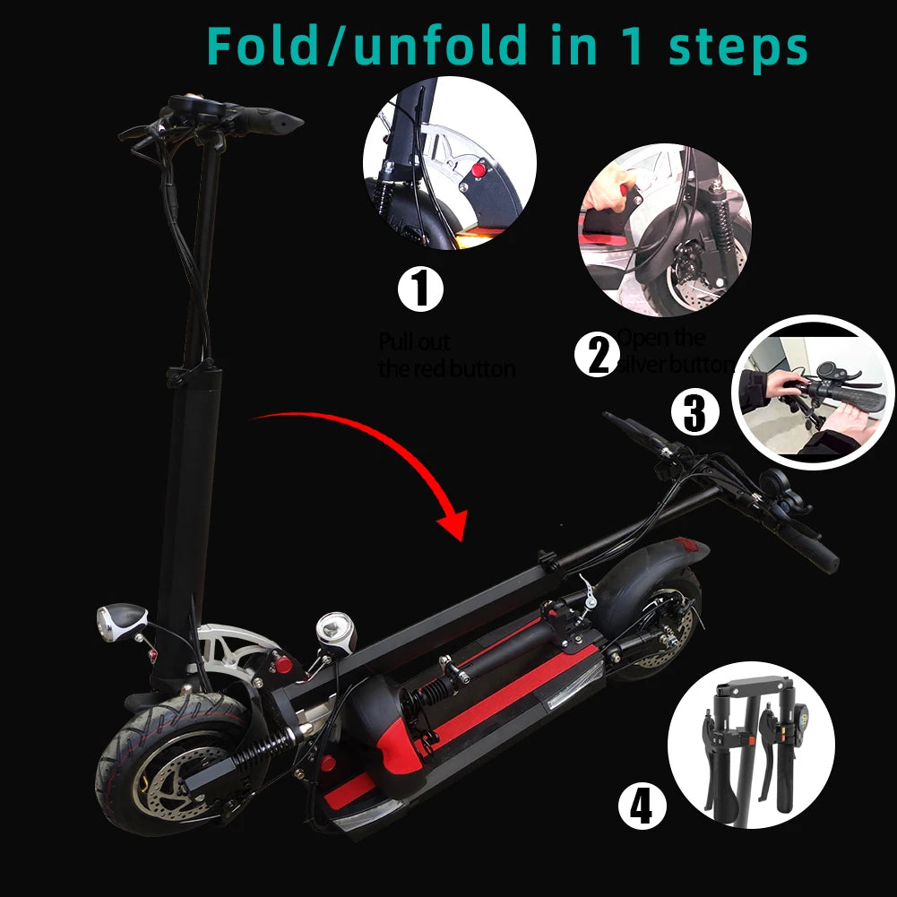 48V 26AH Lithium Battery Electric Scooter with Seat