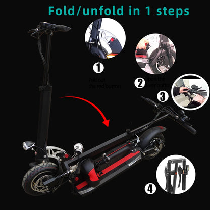 48V 26AH Lithium Battery Electric Scooter with Seat