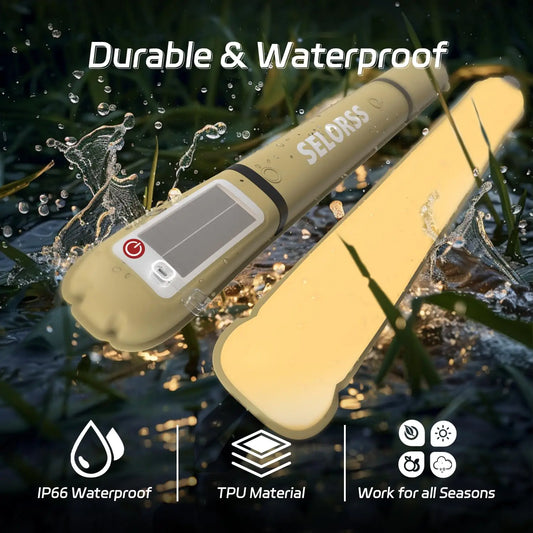 Folding  Solar  Lantern 2000mAh   Waterproof 3 Warm Lights for Hiking Camping Fish USB-Type C