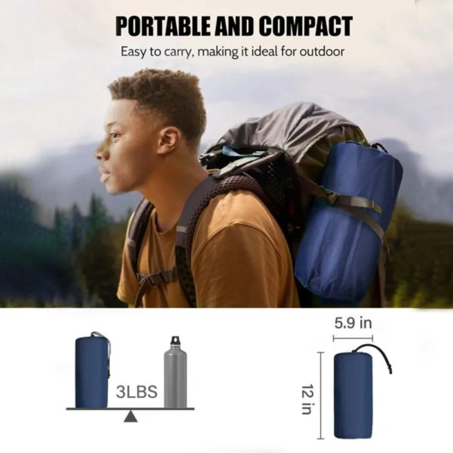 Double Air Mattress with Pillow Built in Foot Pump included