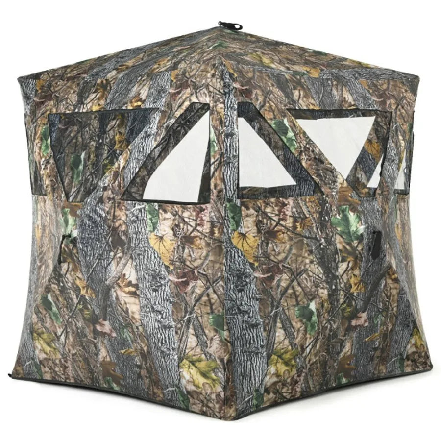 3 Person Portable PopUp Ground Hunting Blind with Tiedowns
