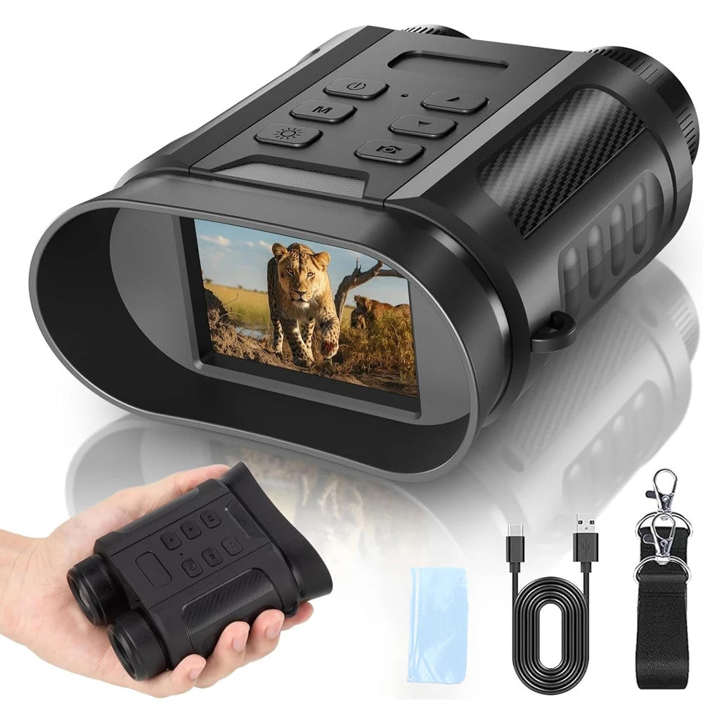 Mini Binocular Night Vision High Definition 4K 48MP Infrared 8X Digital Zoom Binoculars