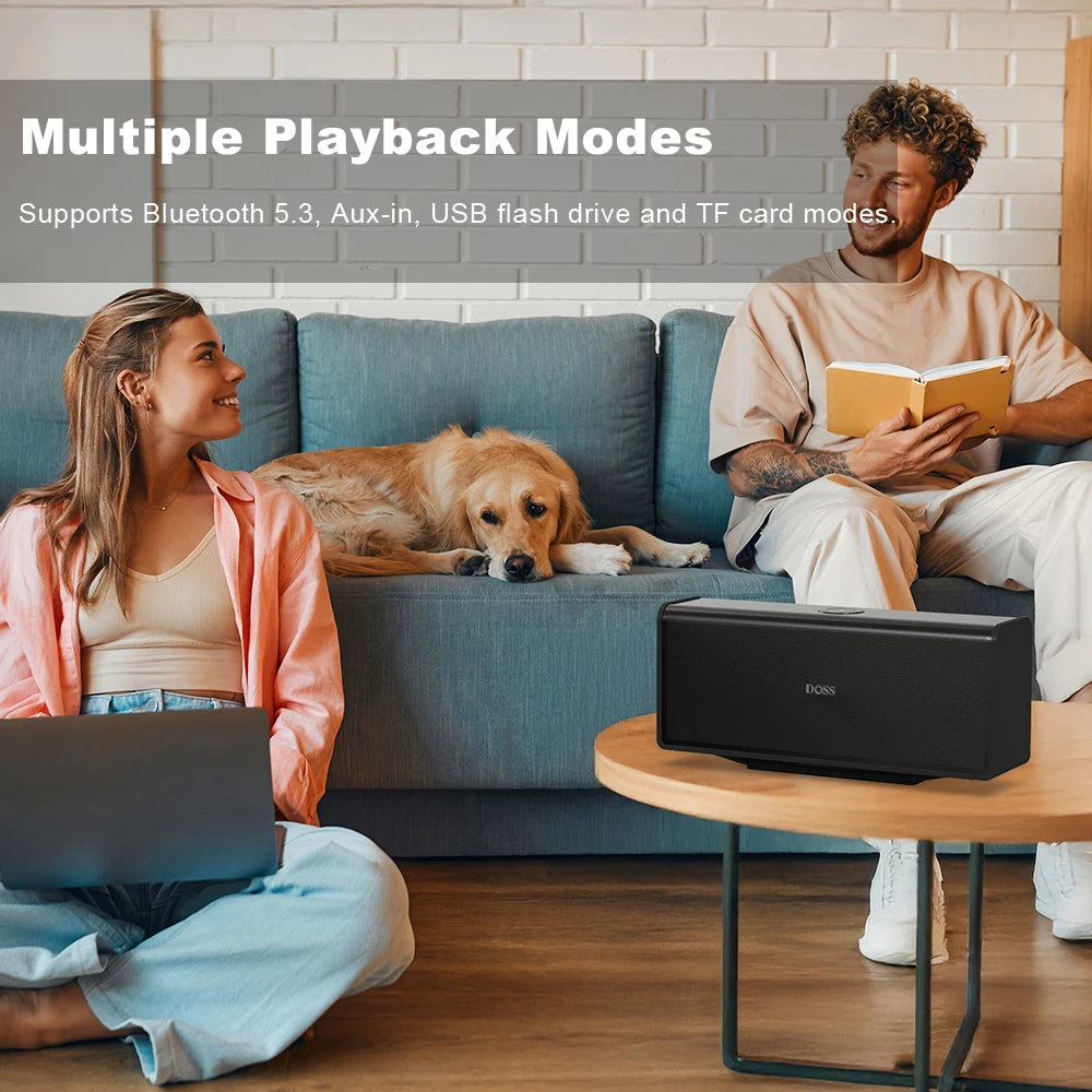 Bluetooth Speaker 80W Powerful Sound Stereo Pairing 18 Hours Playtime Wireless Speakers