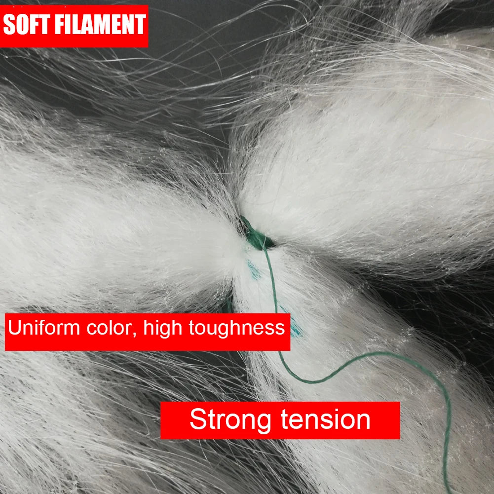 Nylon Fishing Net Small Mesh Trap Three Layer Monofilament Gill  Netting