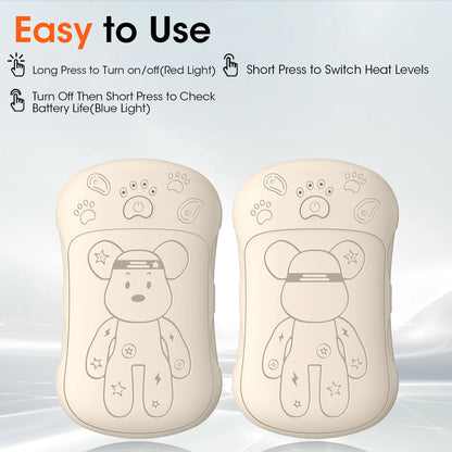 Rechargeable Hand Warmers, 6000mAh  Dual-Sided Safe Heating