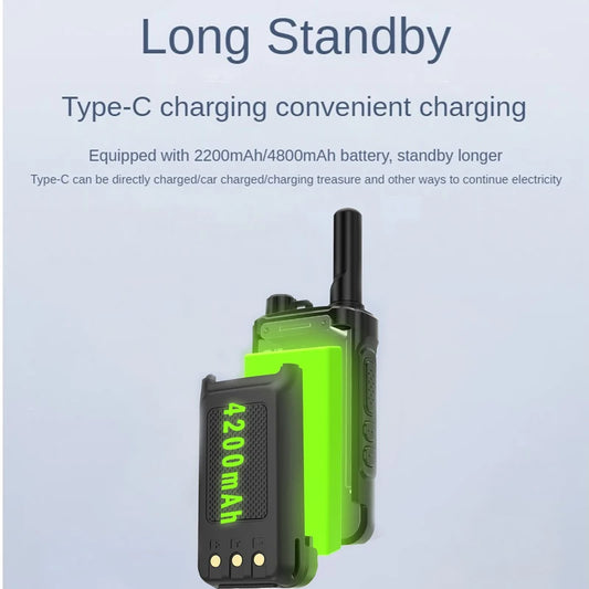 Long Range Walkie Talkie  with Earpiece Mic Rechargeable 2-Way Radios