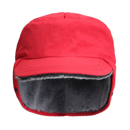 Men's Winter Hat with Visor Warm Earflaps