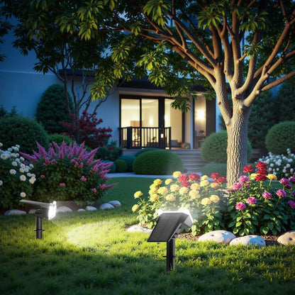 4 Pack Solar Spot Lights, Auto On/Off, 2 Modes