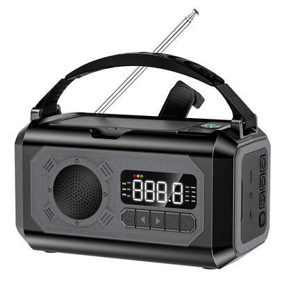 Solar Hand Crank AM/FM/NOAA Weather Radio with 2 Solar Panels  Radio and  Reading Lamp