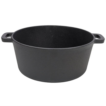2 in 1 Pre-Seasoned Cast Iron Dutch Oven With Dual Handles ,for  Outdoor Camping