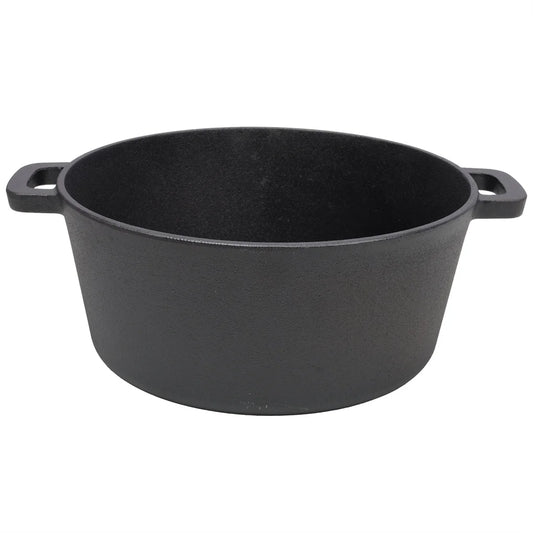 2 in 1 Pre-Seasoned Cast Iron Dutch Oven With Dual Handles ,for  Outdoor Camping