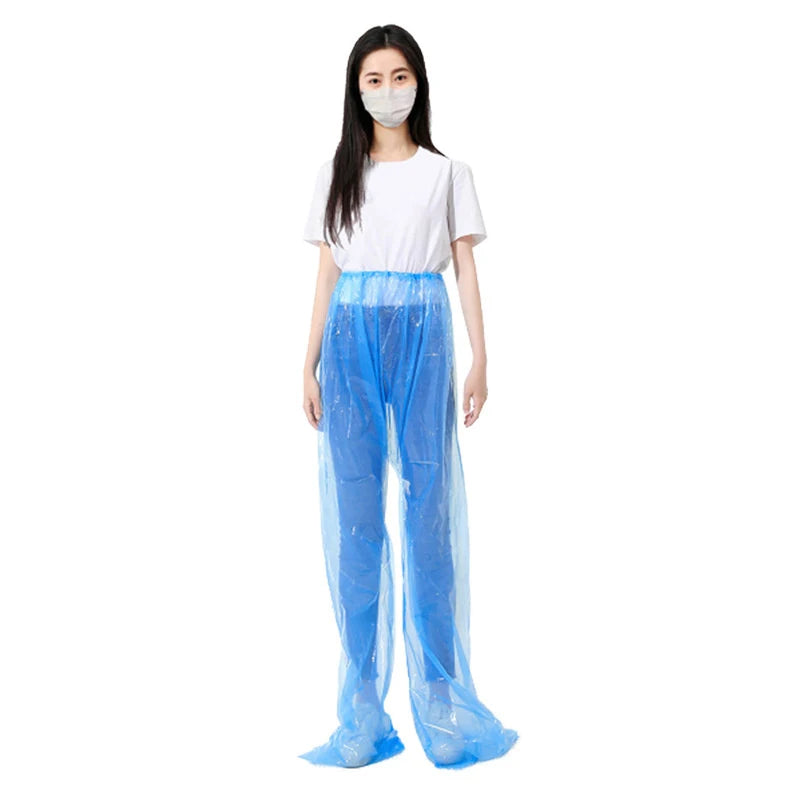 Disposable Rain Pants Thickened Pack  Clear Raincoat Rainsuit