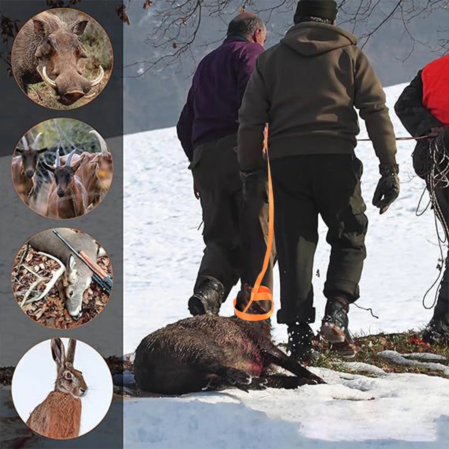 Deer Tow Rope Dragging Strap Heavy Duty and Portable