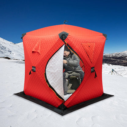 Insulated Ice Fishing Tent Thermal Shelter Windproof Freestanding for 1-2 People