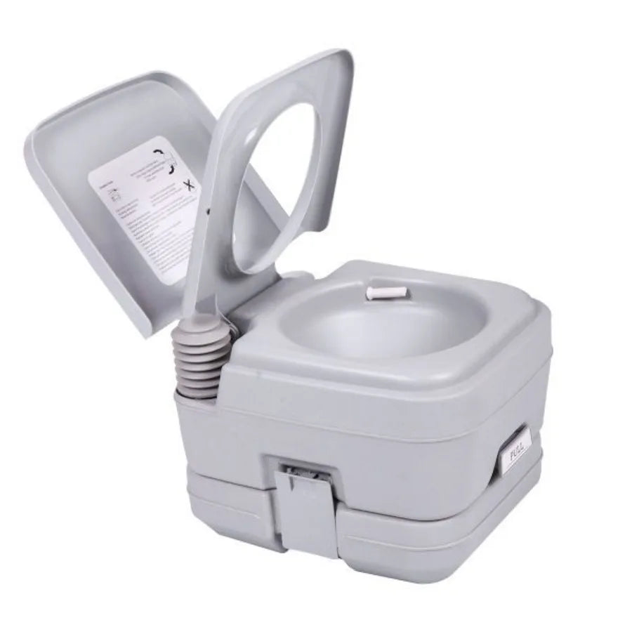 Lightweight Portable Toilet 2.6 Gallon Flushable Camping Toilet