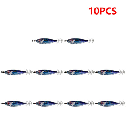 5.7g/8cm Squid Jig Baits Double Hook Glow In The Dark for Night Fishing