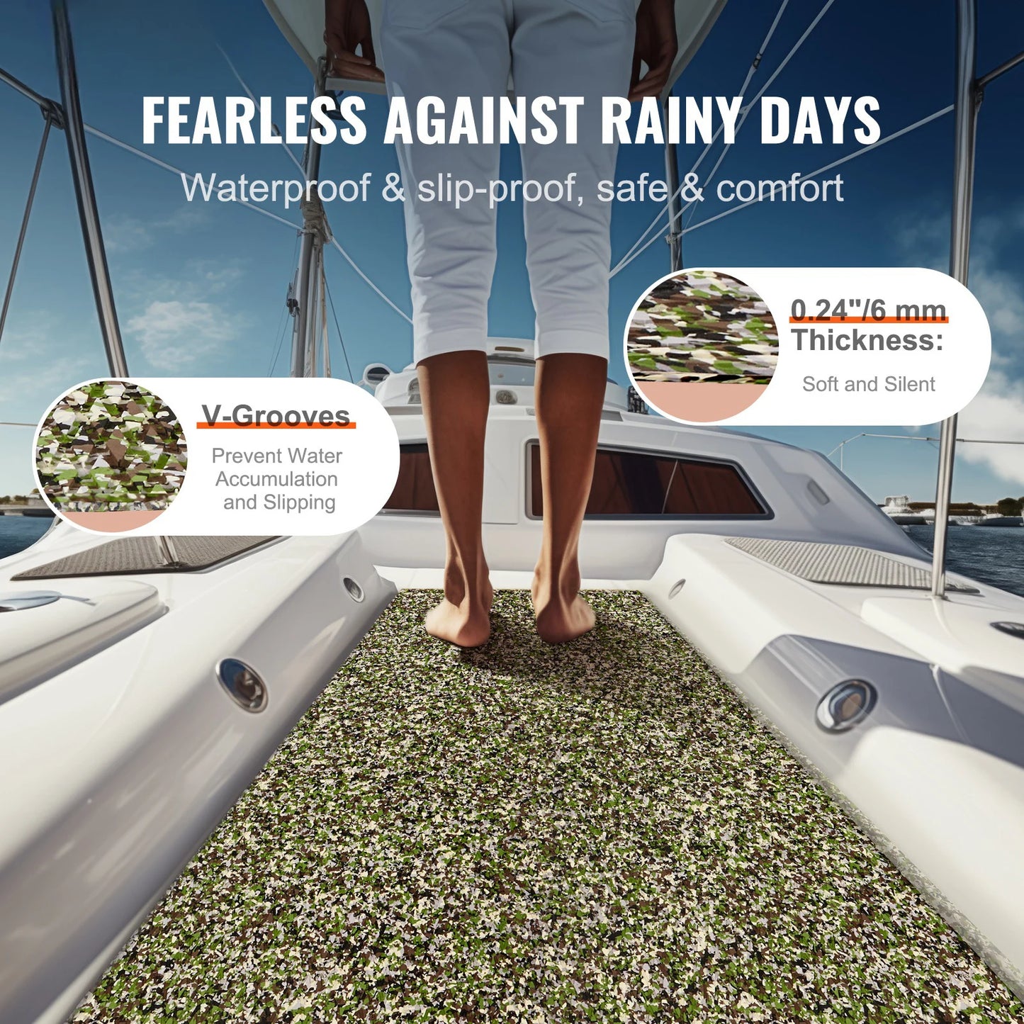 Boat Flooring Foam Boat Decking Non-Slip Self-Adhesive Flooring