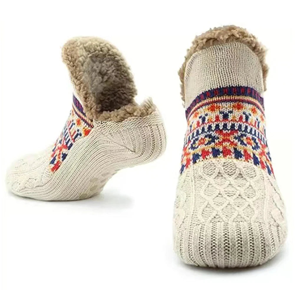 Men Women non slip Winter Indoor Home Slipper Socks  great for Christmas