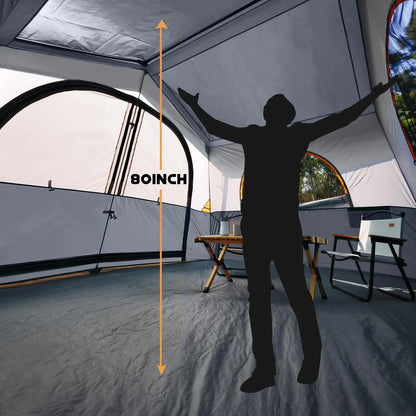 8 Person Camping Tent - for Camp, Windproof Fabric