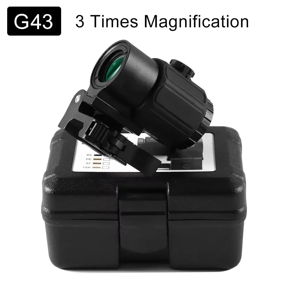 G33 G43 G45 Sight Fixed 3X 5X Magnifier Scope With Switch to Side Quick Detachable QD Mount For Airsoft Hunting