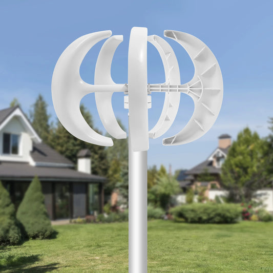 5 Blades Lantern Wind Turbine Nylon Fiber Windmill Generator