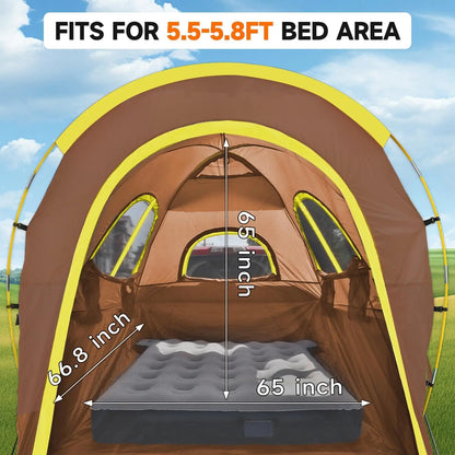 Truck Bed Tent  Rain Protection  Easy Set-up For 2 Person, Fits Full Size Short Bed