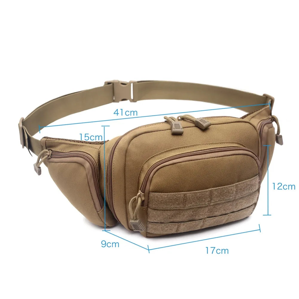 Tactical Concealed Carry Holster Fanny Pack Waist Conceal Hidden Pistol Handgun Gun Bag Hiking Mobile Phone Belt Pack Combat Bag