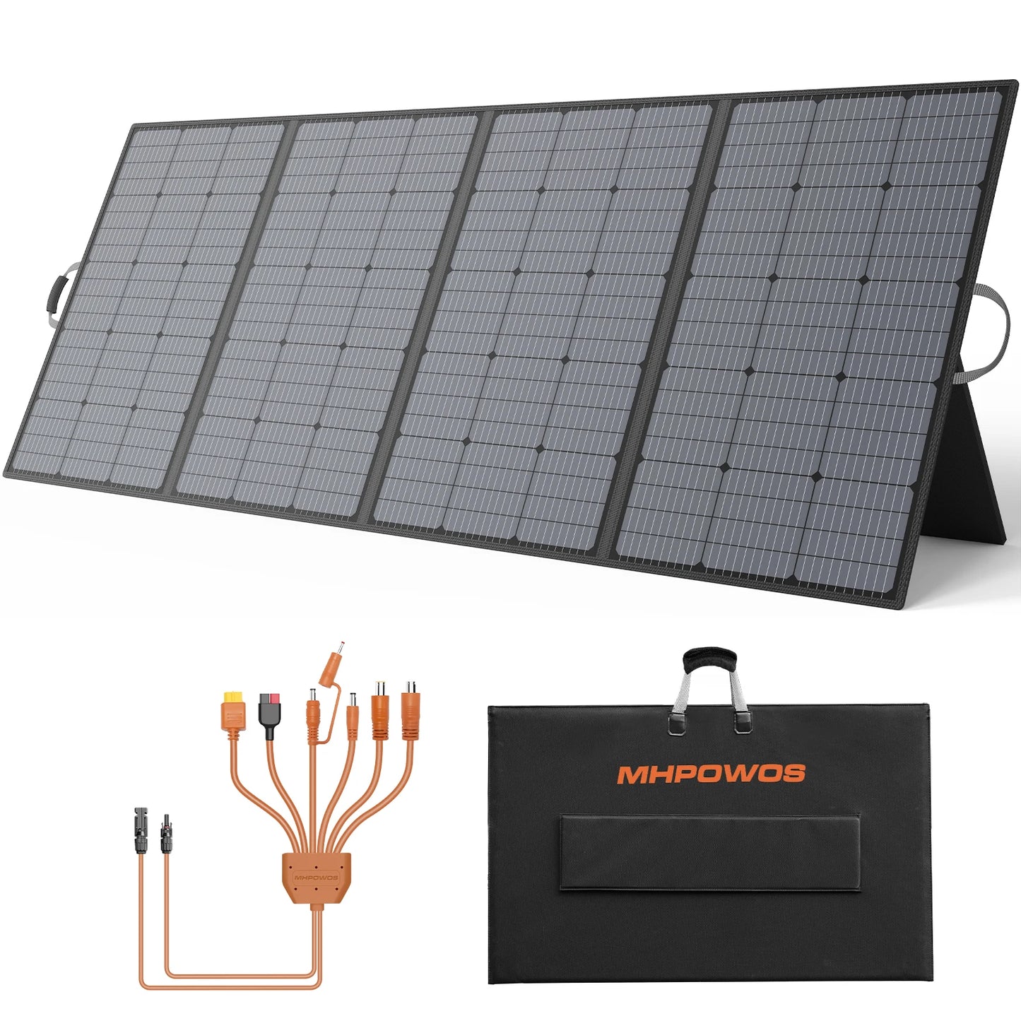 400W Solar Panel, Lightweight Foldable  with  Adjustable Kickstand,