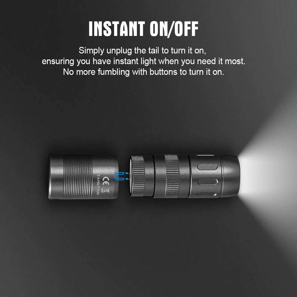 Magnetic MINIE EDC Flashlight LED and Rechargeable