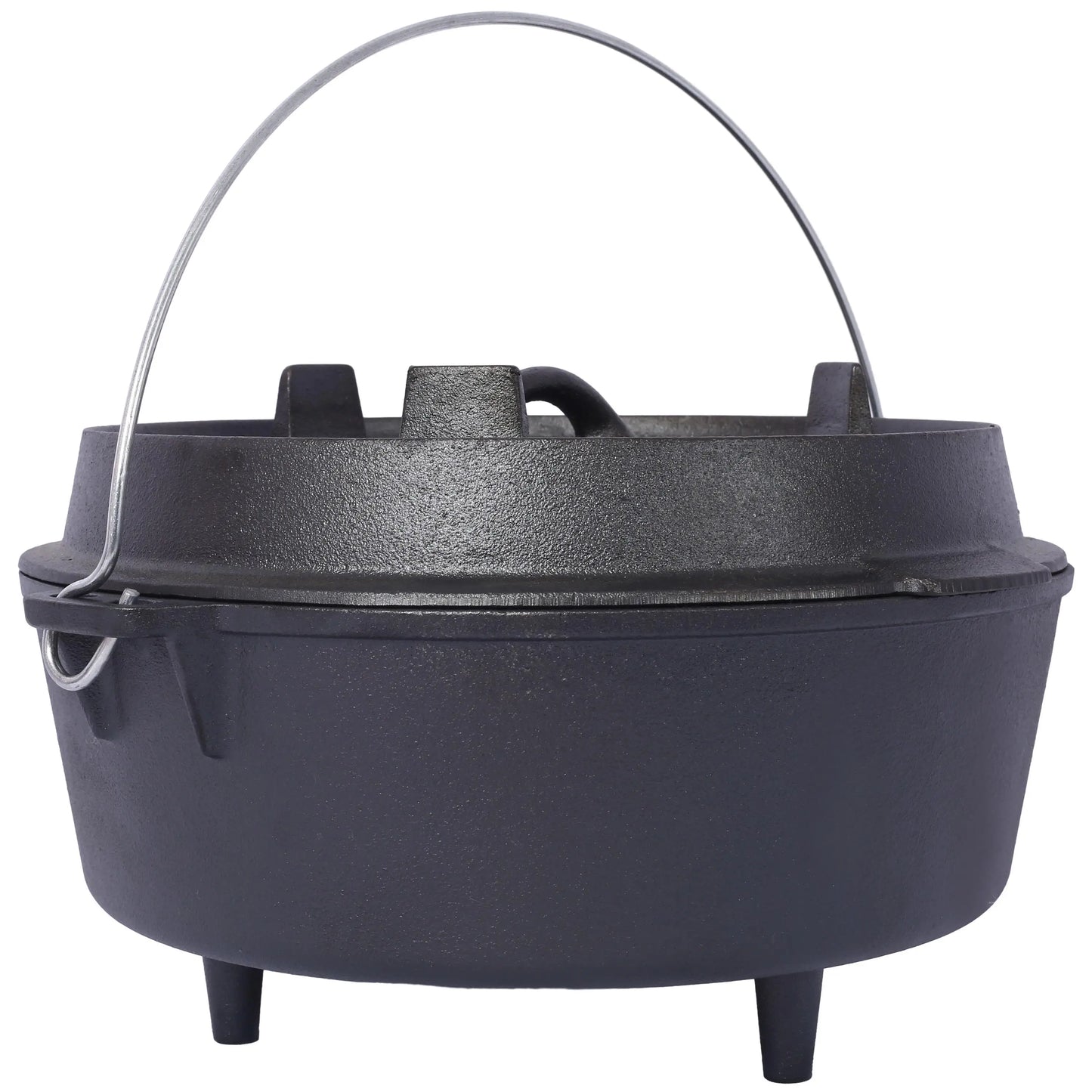 6 Quart Pre-Seasoned Cast Iron Dutch Oven with Skillet Lid