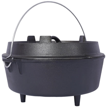 6 Quart Pre-Seasoned Cast Iron Dutch Oven with Skillet Lid