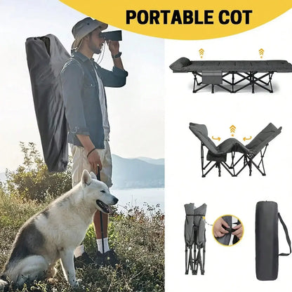 Premium Portable Thick Pad Folding Heavy Duty Travel Cot