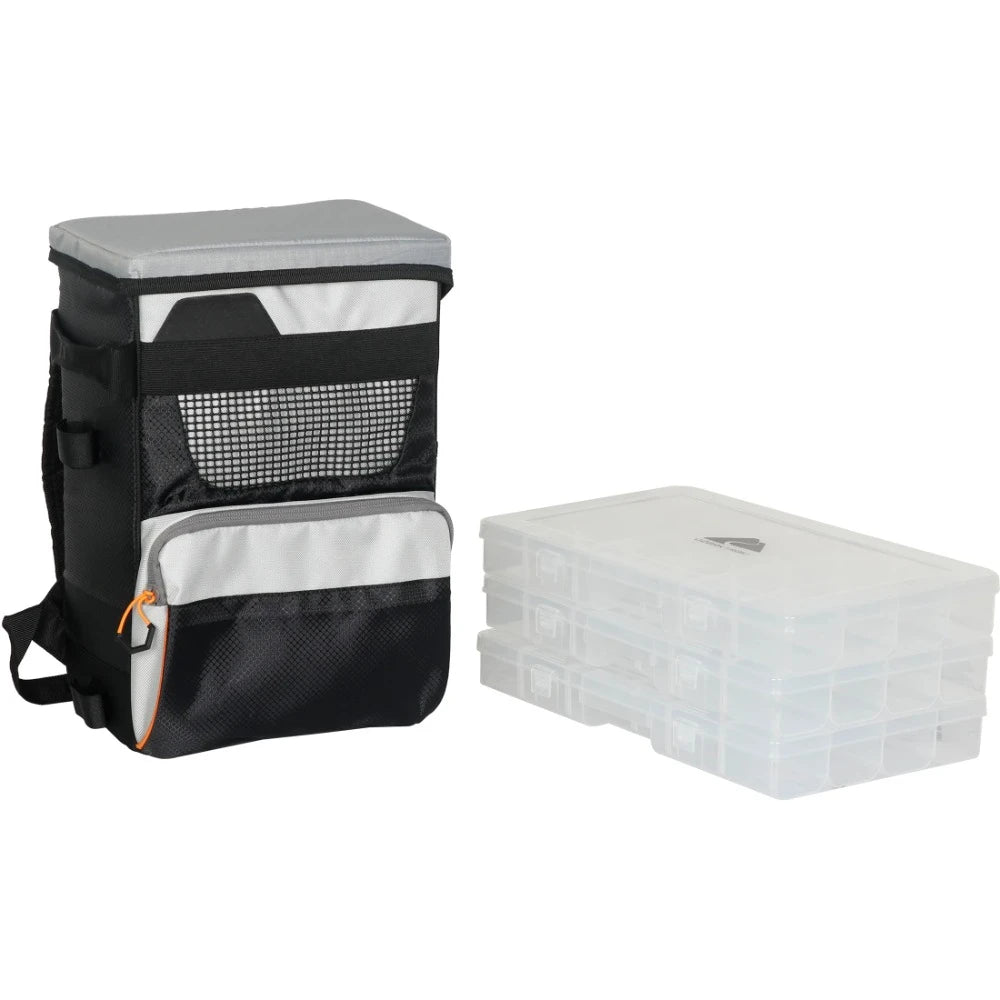 Fishing Backpack with Trays, Polyester