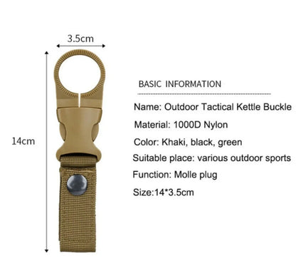 Tactical Buckle Hook Water Bottle Holder