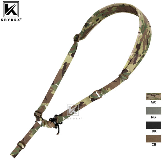 KRYDEX Tactical Single 1 Point Rifle padded Sling  For Hunting