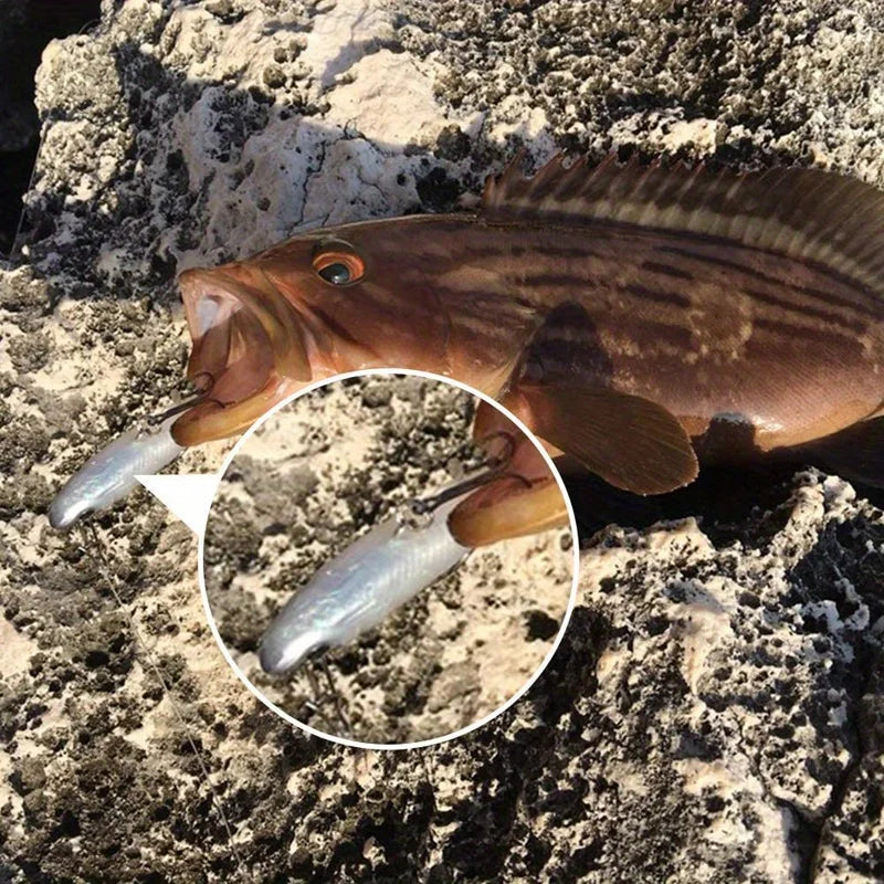 5Pcs Realistic Soft Bait-High-Quality Sharp Hook-