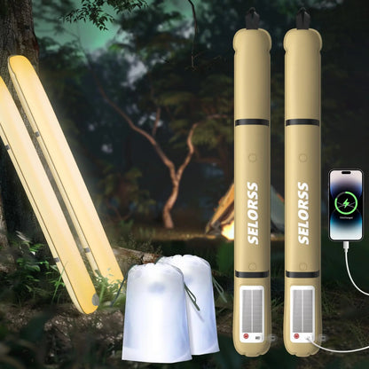 Folding  Solar  Lantern 2000mAh   Waterproof 3 Warm Lights for Hiking Camping Fish USB-Type C
