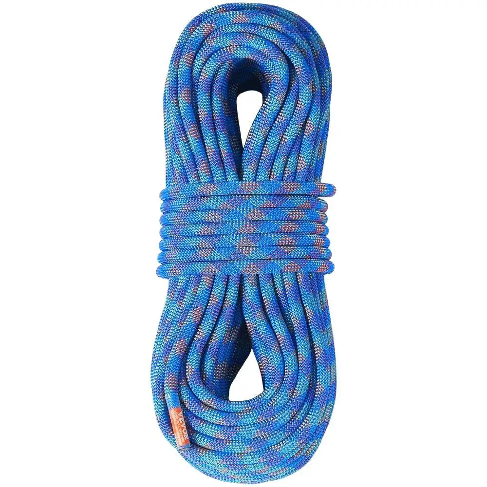 Dynamic Climbing Rope 10.2mm 60M 25KN Breaking Tension with  Steel Snap Hooks
