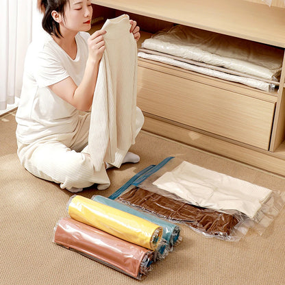Folding Compressed Organizer Reusable Vacuum Storage Bags