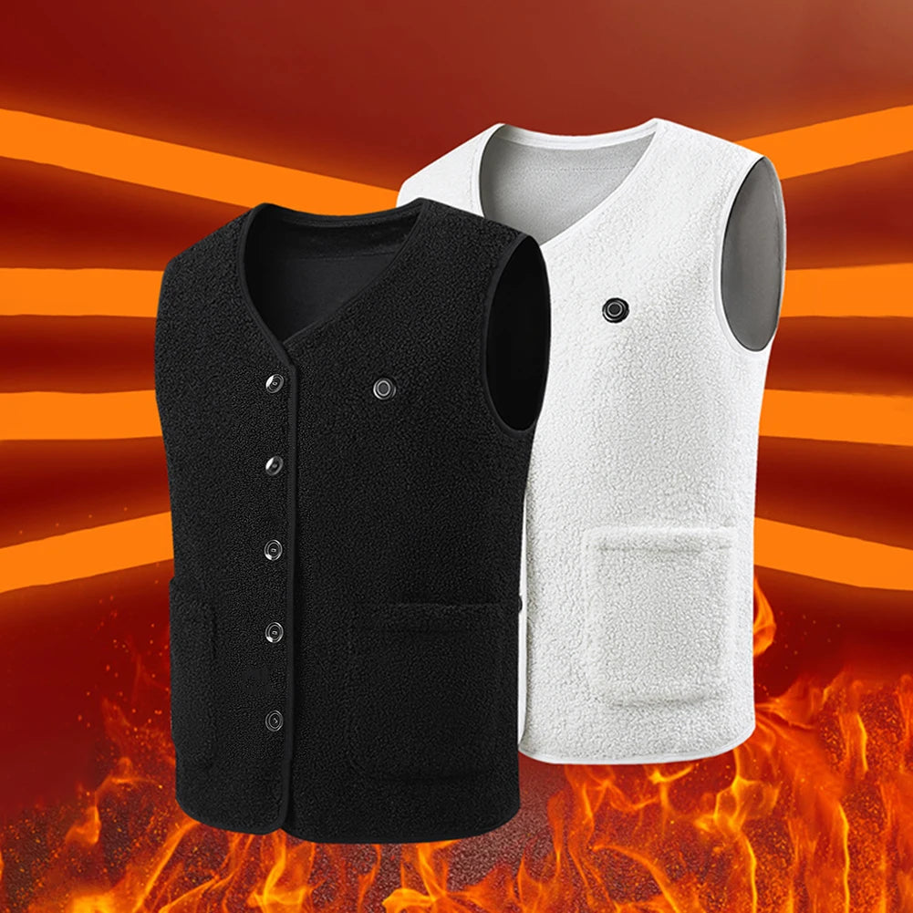 Unisex Electric Heated Rechargable Thermal Vest 16 Heating Areas 3 Heating Levels