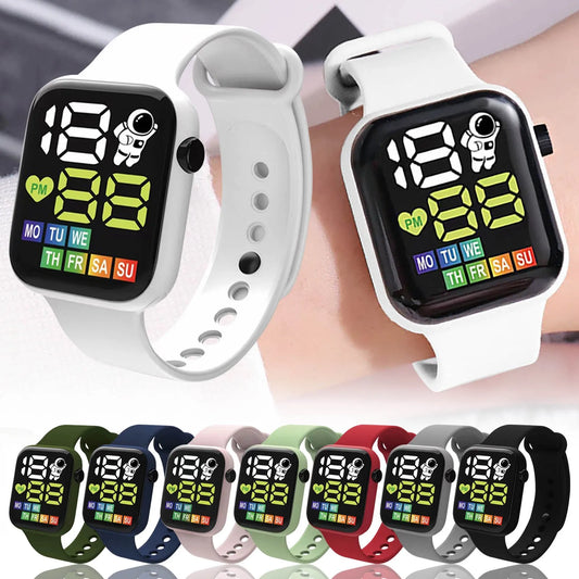 kids Sport Watches Led Display Multi-Function Digital Alarm Clock