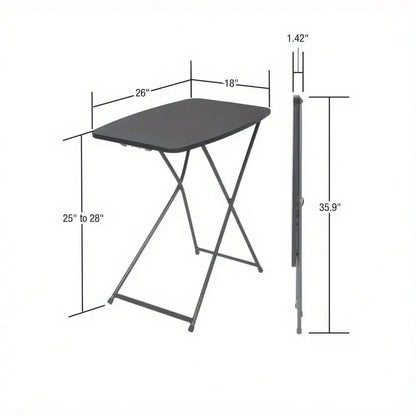 26-inch adjustable height personal folding table, multi-purpose