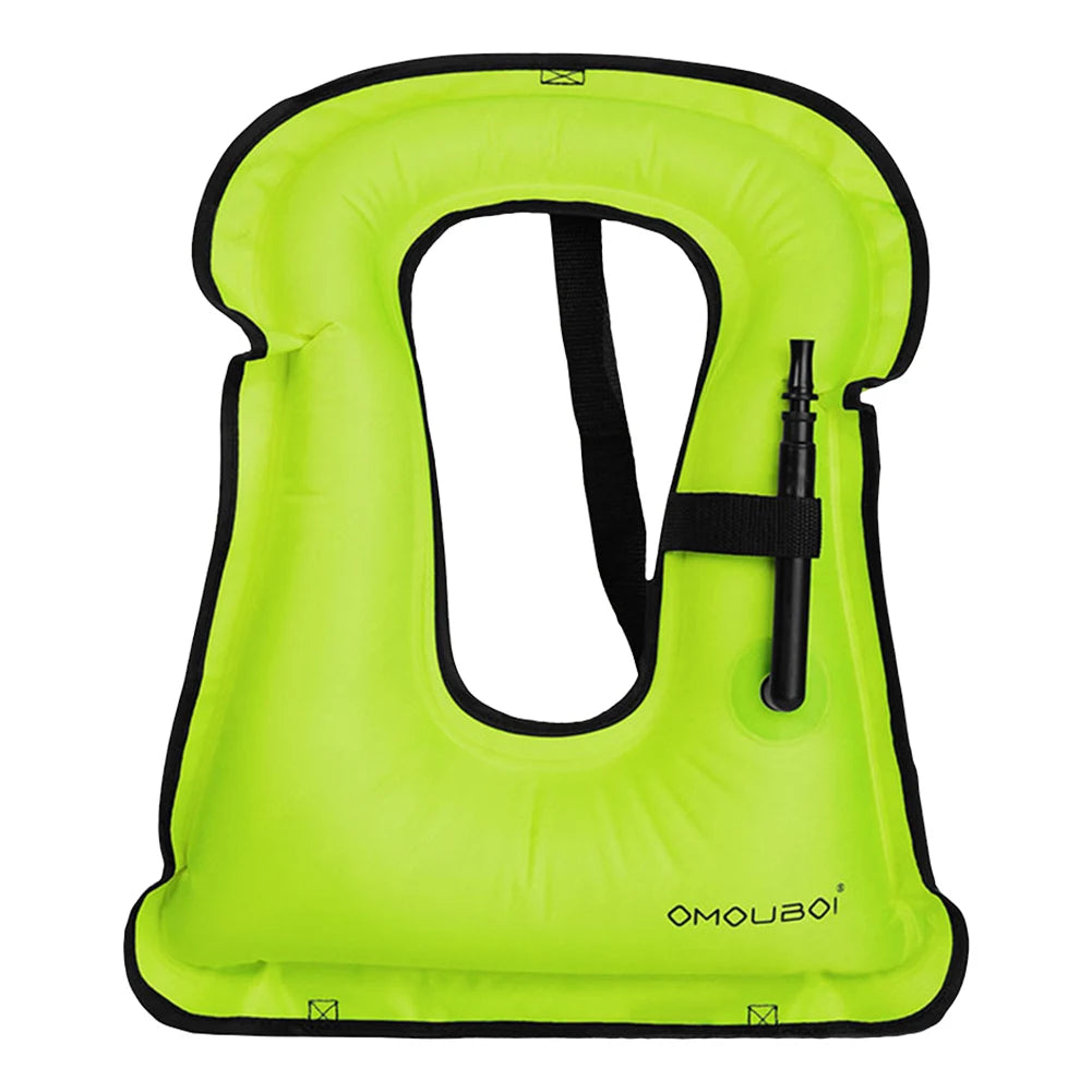 Inflatable Snorkeling Vest Adjustable Buoyancy for Snorkeling Swimming Kayaking Boating