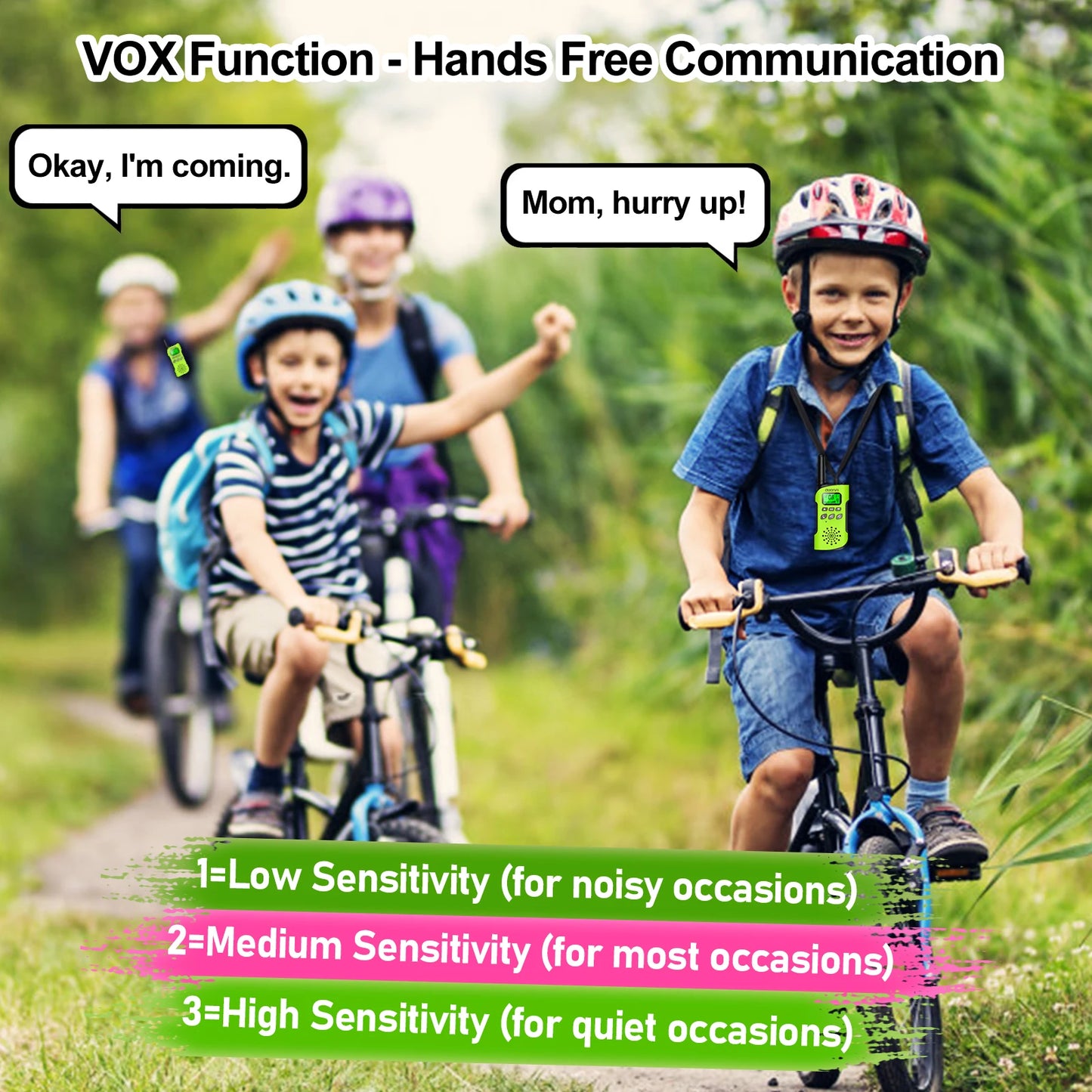 4 Walkie Talkies  Rechargeable  , Long Range Flashlight 8 Channel, USB Type C
