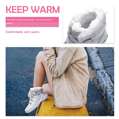 Womens Winter Boots Warm Fur Lined  Outdoor Hiking Boots